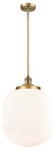 Beacon Pendant, Brushed Brass, Matte White