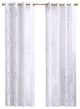 Madison Park Averil Devore Bird Sheer Window Curtain Panel, White