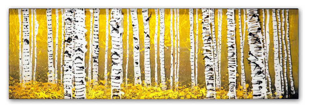 'PanorAspens Yellow Floor' Canvas Art by Roderick Stevens