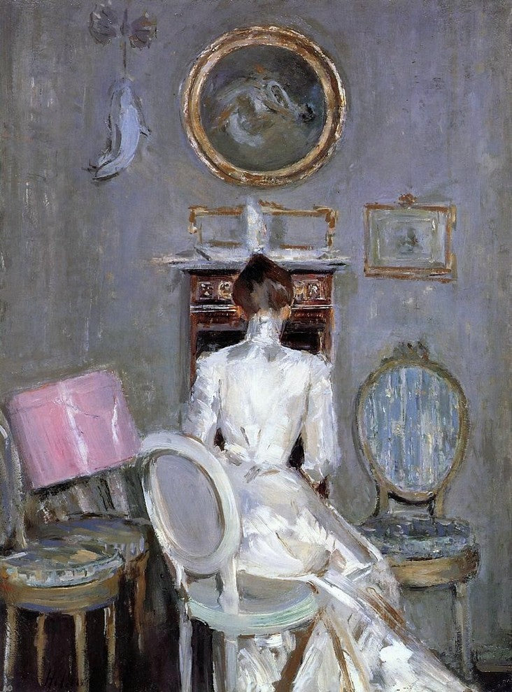 Paul Cesar Helleu Madame Helleu in Her Husband's Studio Gallery Wrapped Canvas