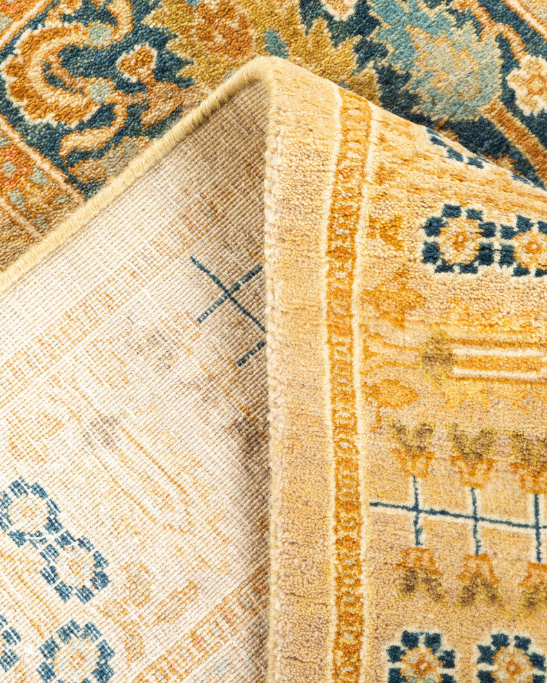 Davangere, One-of-a-Kind Hand-Knotted Area Rug Ivory, 2'7"x14'8"