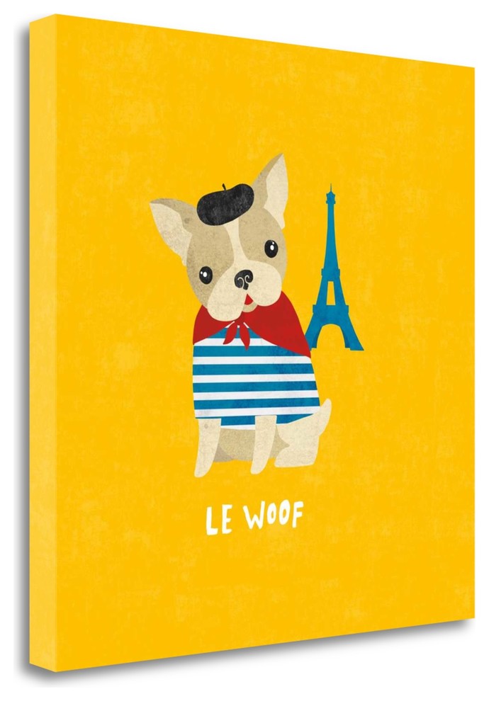 "Good Dogs French Bulldog Bright" By Moira Hershey, Gallery Wrap Canvas