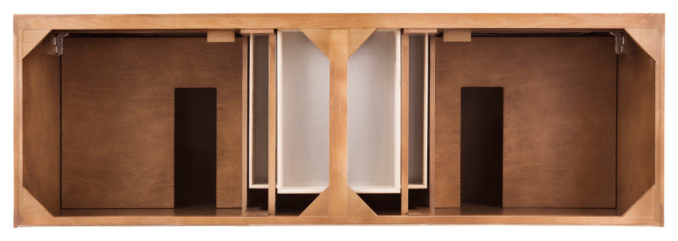 Savannah 72" Double Vanity Cabinet, Driftwood,  Eternal Jasmine Pearl Quartz