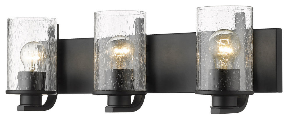 Zlite 492-3V-MB 3-Light Vanity, Clear Seedy