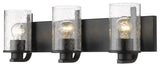 Zlite 492-3V-MB 3-Light Vanity, Clear Seedy