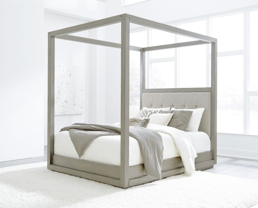 Modus Oxford Cal King Canopy Bed, Mineral