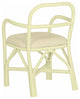 Ginny Rattan Dining Chair, Cream