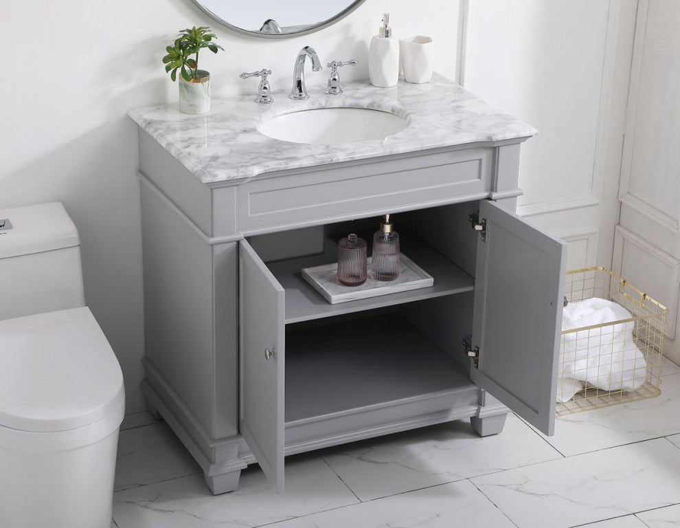 Weston Single Bathroom Vanity Set, Grey, 36