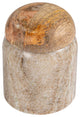 Modern Marble Canister with Wood Lid, Natural, Small