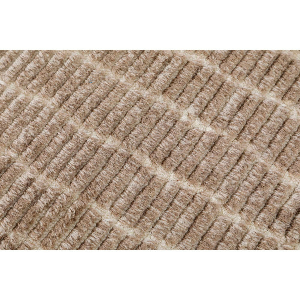 Creed Tufted Area Rug, Brown, 3'x5'