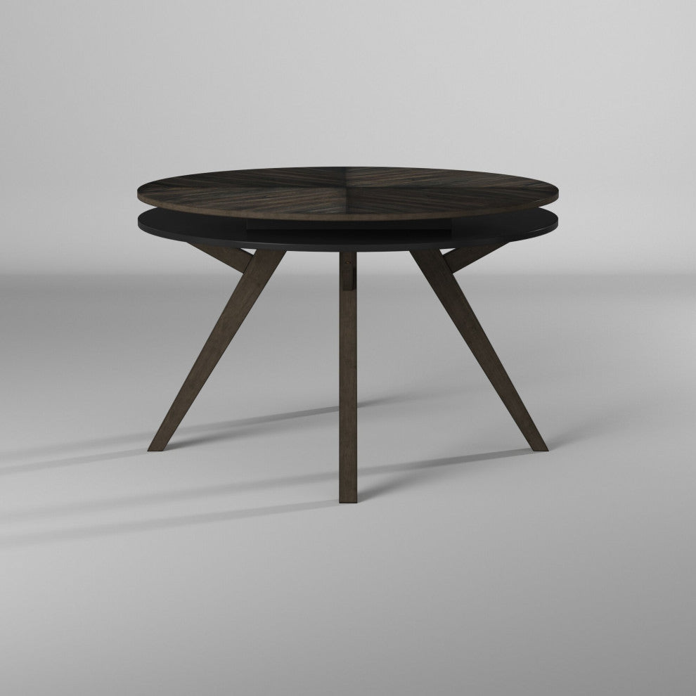 Lennox Round Dining Table, Dark Tobacco