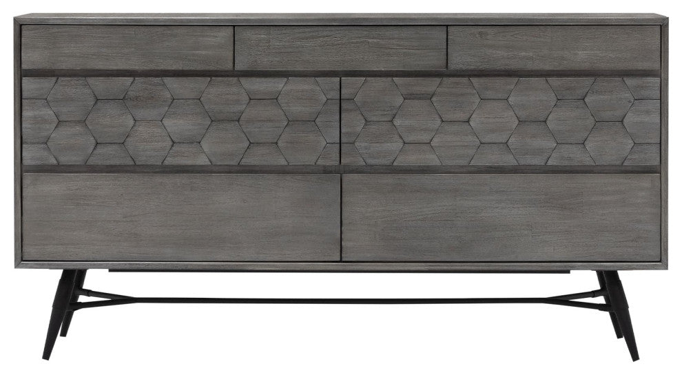 Makena 6 Drawer Dresser in Grey Acacia Wood