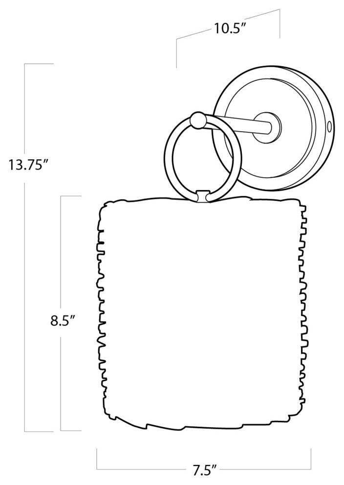 Nantucket Sconce, Polished Nickel