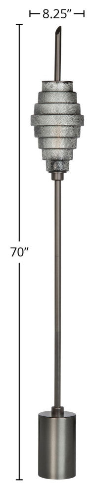 Pinnacle 70" Glass Floor Lamp With Glass Shade