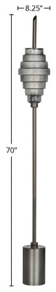 Pinnacle 70" Glass Floor Lamp With Glass Shade