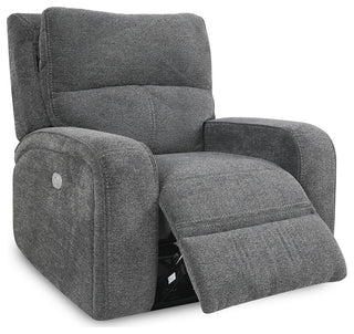 Polaris Slate Power Reclining Sofa and Two Recliners