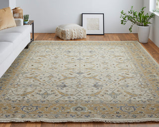 Aleska Traditional Oriental, Ivory/Gold, 2'6"x12' Runner