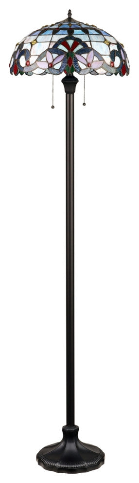 Chloe Lighting Grenville Victorian-Style Dark Bronze 2 Light Floor Lamp 18" Wide
