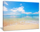 "Large Clouds Over Calm Beach" Seashore Canvas Photo Print, 20"x12"