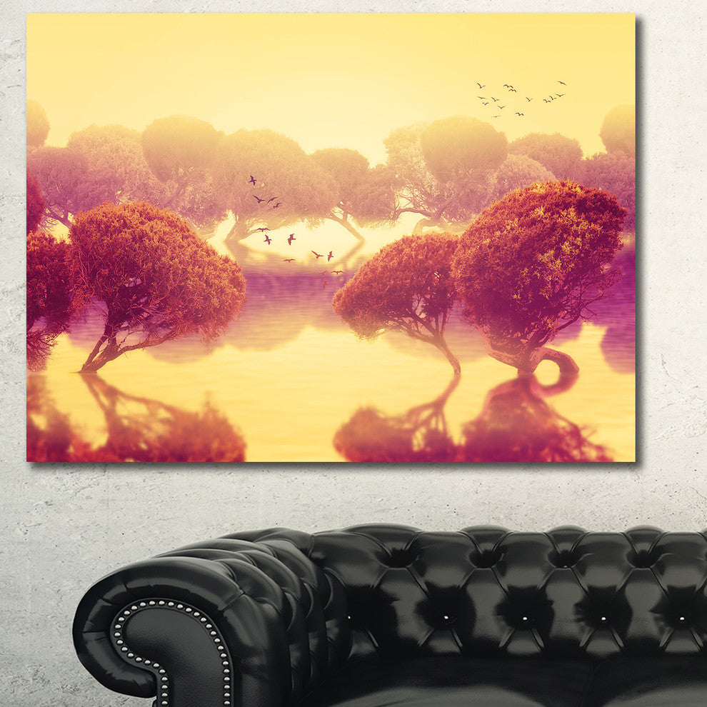 Peaceful Japanese Gardens, Large landscape Canvas Art Print, 60x40