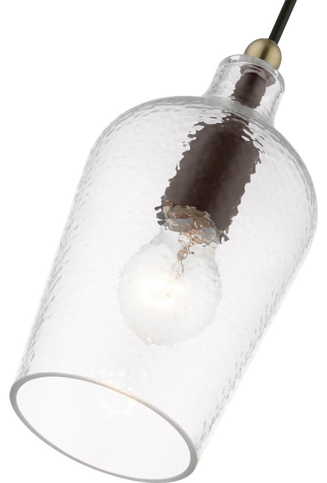 Avery 1 Light Bronze With Antique Brass Accent Mini Pendant
