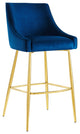 Discern Performance Velvet Bar Stool Navy -5473