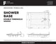 Fine Fixtures Double Threshold Acrylic Shower Base, 42 X 30, Right Hand