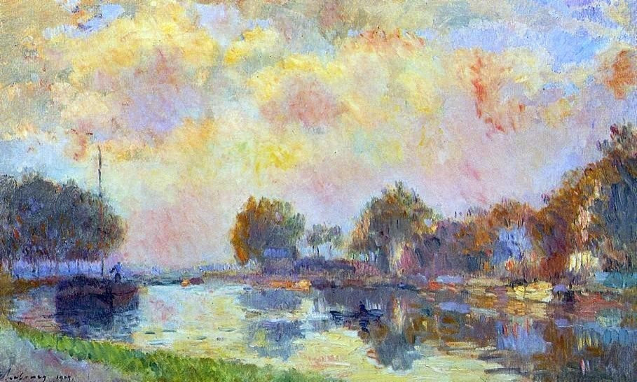 Albert Lebourg The Banks of the Canal at Charenton Wall Decal