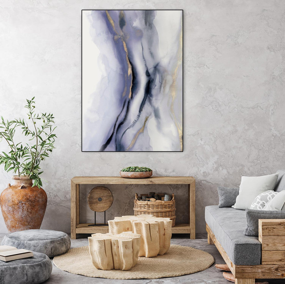 "Blue Waters I" Framed Canvas by Giant Art 24"x32"