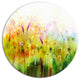 Cosmos Flowers And White Wildflowers, Floral Round Metal Wall Art, 11"