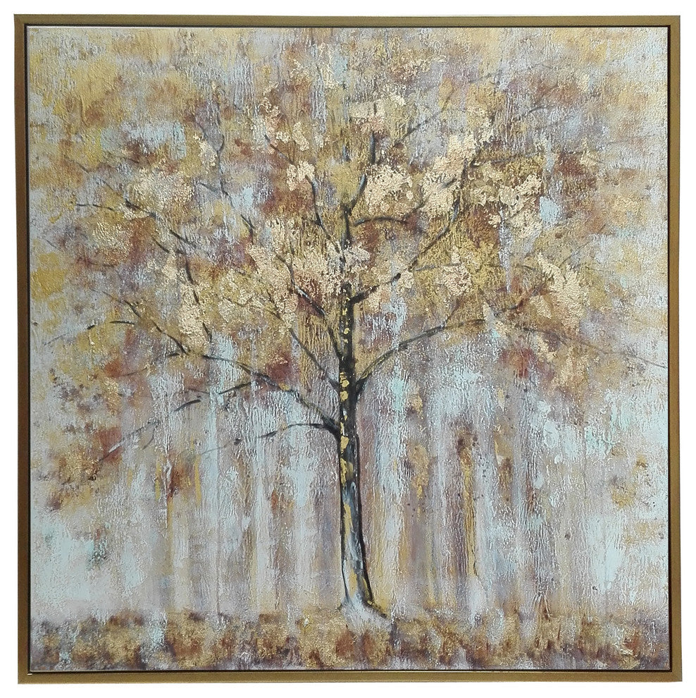 Hanging Art Painting With Gold Border Frame