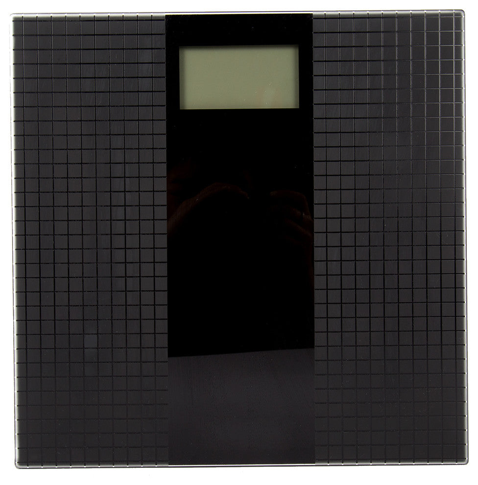 Modern Black Digital Body Scale, Black, 11x11"