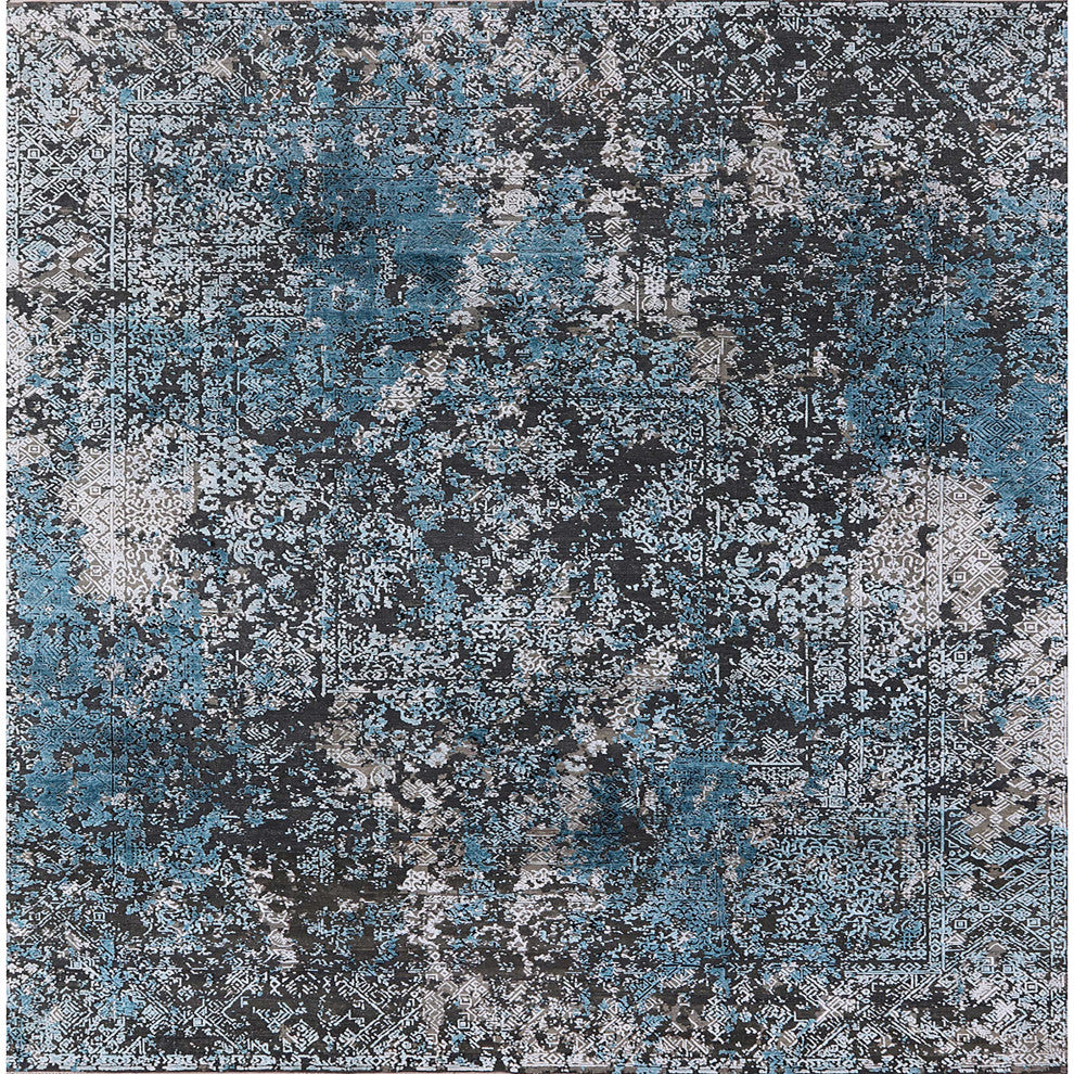 Ahgly Company Indoor Square Mid-Century Modern Area Rugs, 5' Square