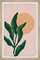 "Green Leaf Sunlight" Framed Painting Print, 8x12