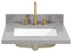 Jaen Composite Stone Vanity Top With Ceramic Sink, Reticulated Gray, 25"