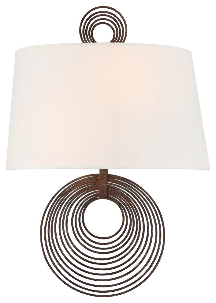 Crystorama DOR-B7702-FB, 2-Light Wall Mount, Forged Bronze