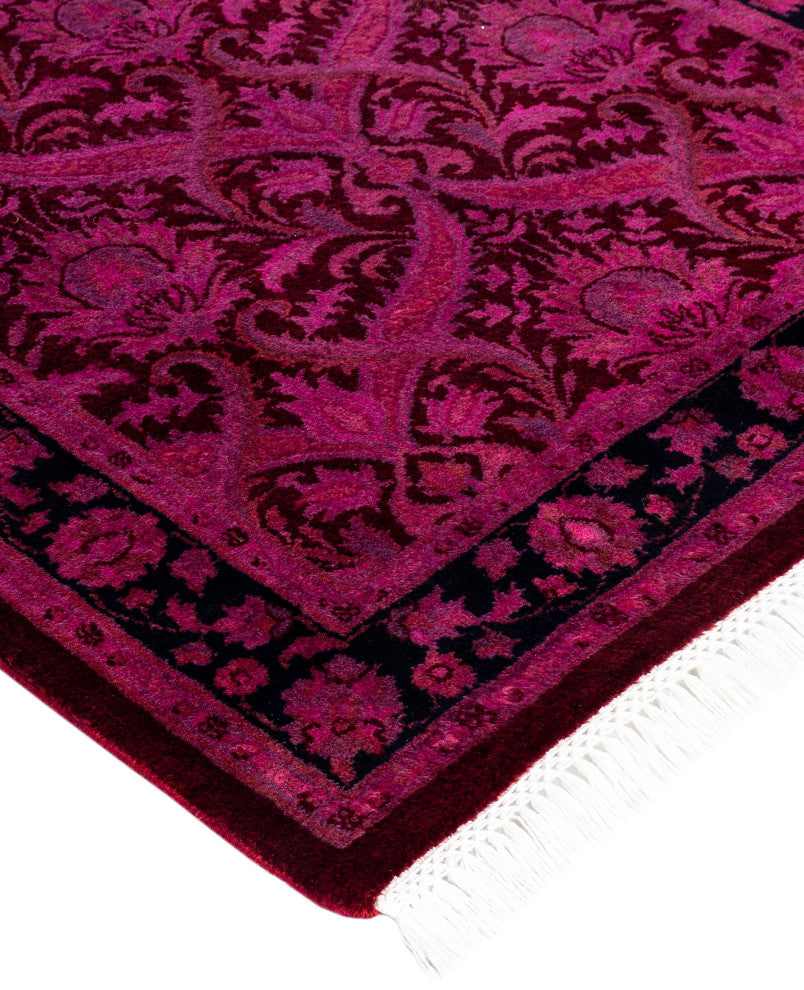 Overdyed One-of-a-Kind Hand-Knotted Area Rug Pink, 2' 8" x 10' 1"