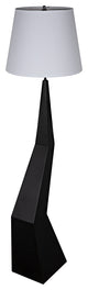 Rhombus Floor Lamp With Shade, Black Metal