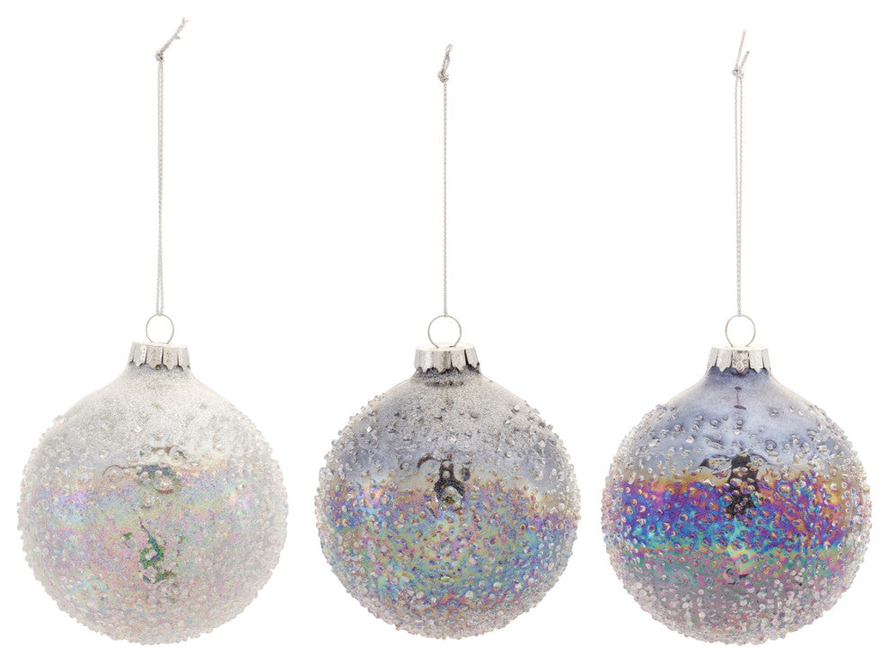 Irredescent Glass Ball Ornament, 12-Piece Set