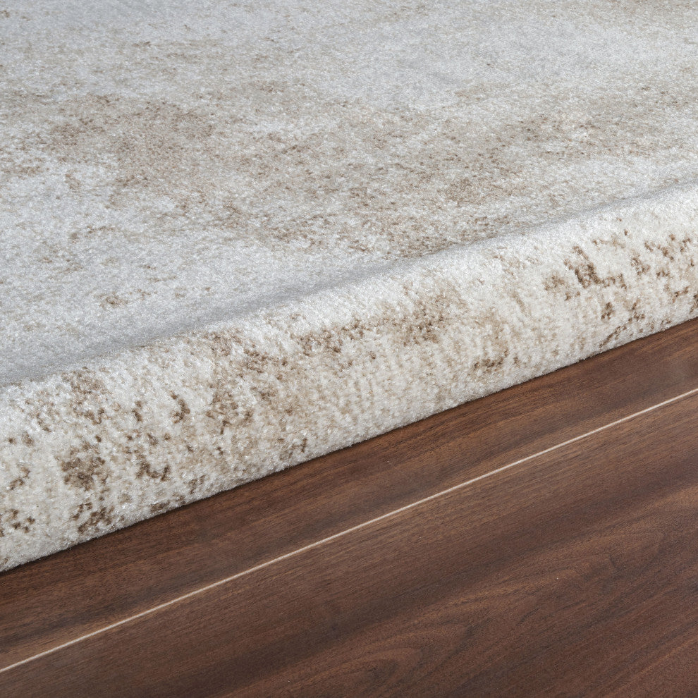 Machine Washable Henry Beige/Brown Runner