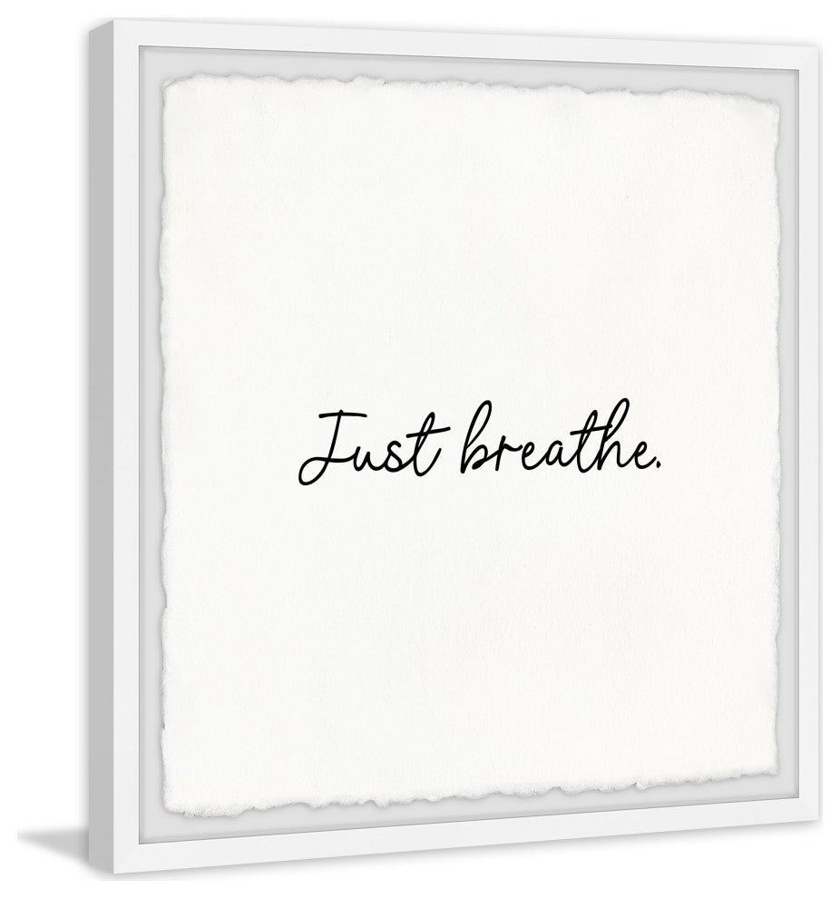 "Just Breathe III" Framed Painting Print, 32x32