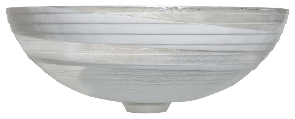 Roma Murano Glass Bathroom Sink, Seaspray