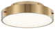 Bethel International FT102FM12BR 1-Light LED Flush Mount, Brass