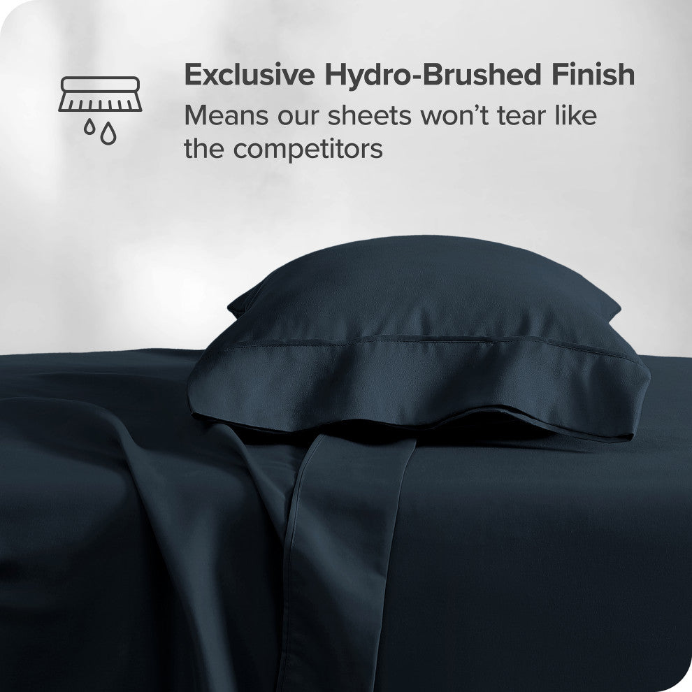 1800 Microfiber Sheet Set, Midnight Blue, Twin