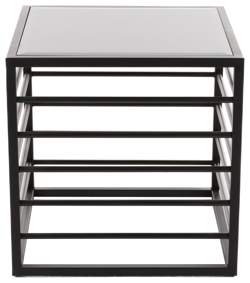 Modrest Malvo Modern Black + Glass End Table