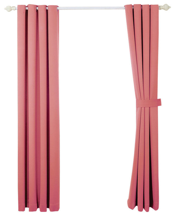 Serenta Black Out Curtains 4 Piece Sets, Strawberry Ice, 54" X 63"
