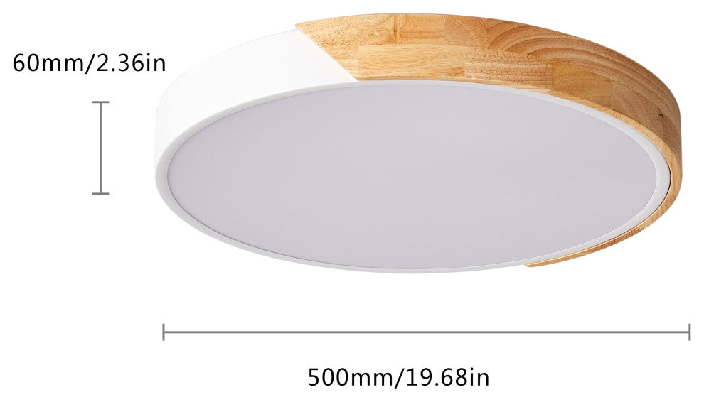 Simple Centerlight 1-Light Simple Circle LED Flush Mount Modern Ceiling Light, White, 19.