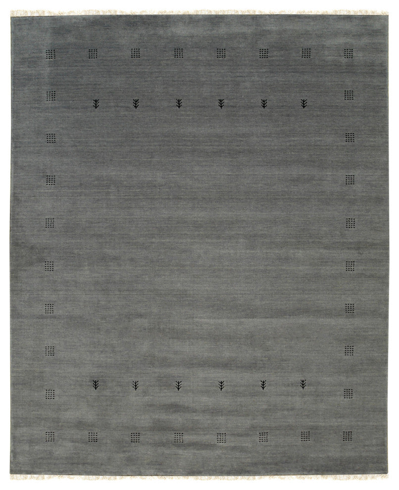 Hand-knotted Wool Gray Contemporary Transitional  Rug, 8'x10'