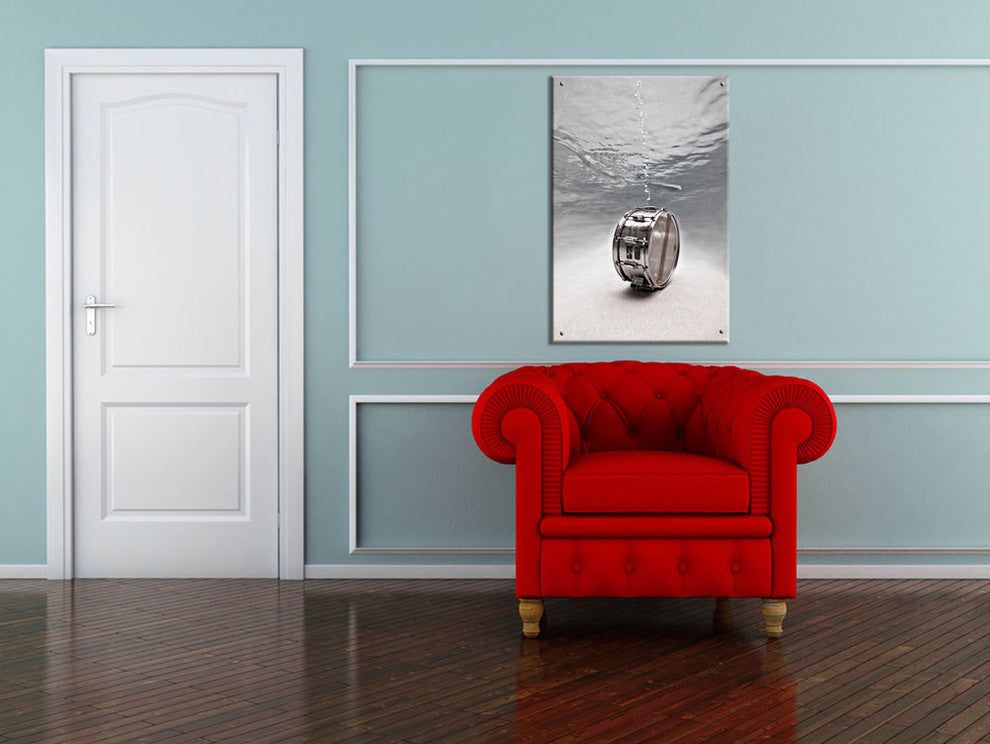 Underwater Drum "Washed Out Tom" Photograph, 16x24, Photographic Print