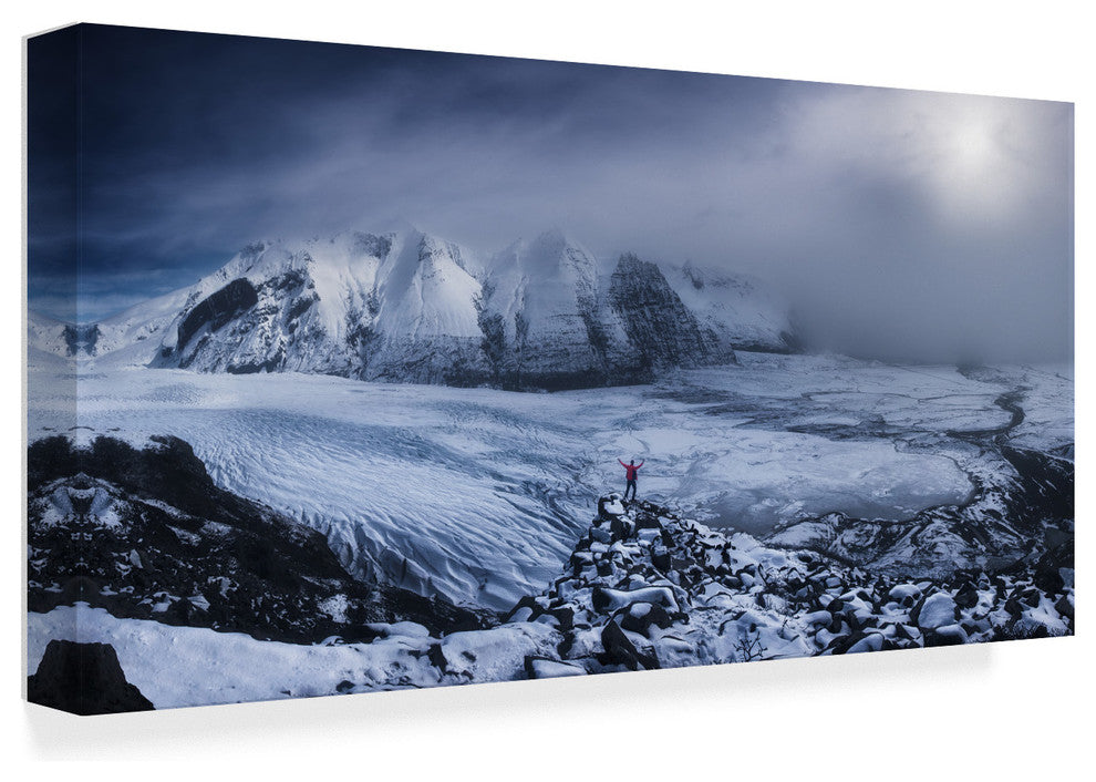 Carlos F Turienzo 'Wanderer Snow' Canvas Art, 24"x12"